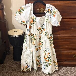 Time and Tru Floral Puff Sleeve Mini Dress